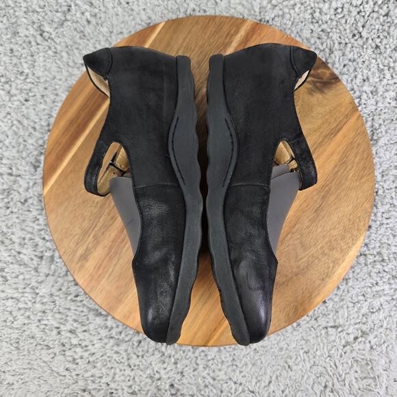 Dansko Marcella Black Leather Mary Jane Mini Wedge Comfort Daily Shoe Womens 39 - Picture 9 of 14